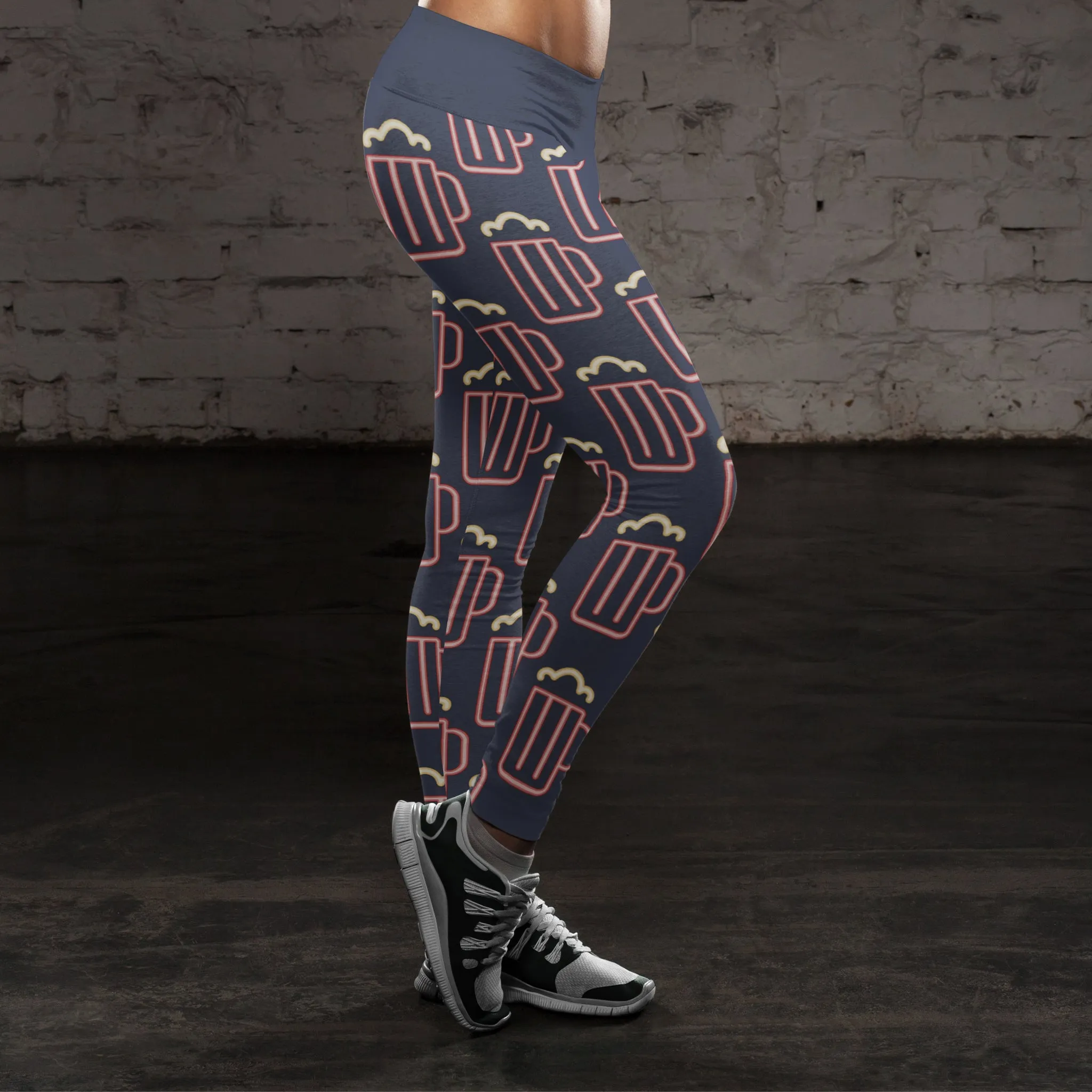 Neon Light Beer Mug Leggings