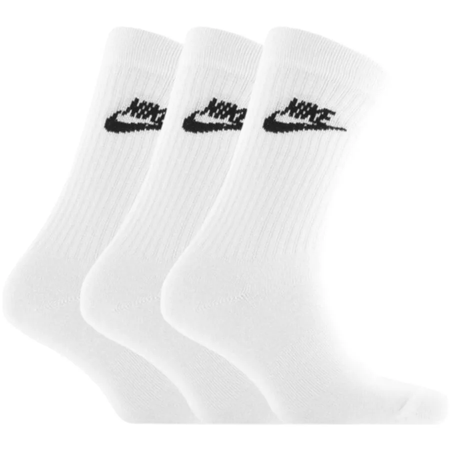 Nike 3 Pack Socks White