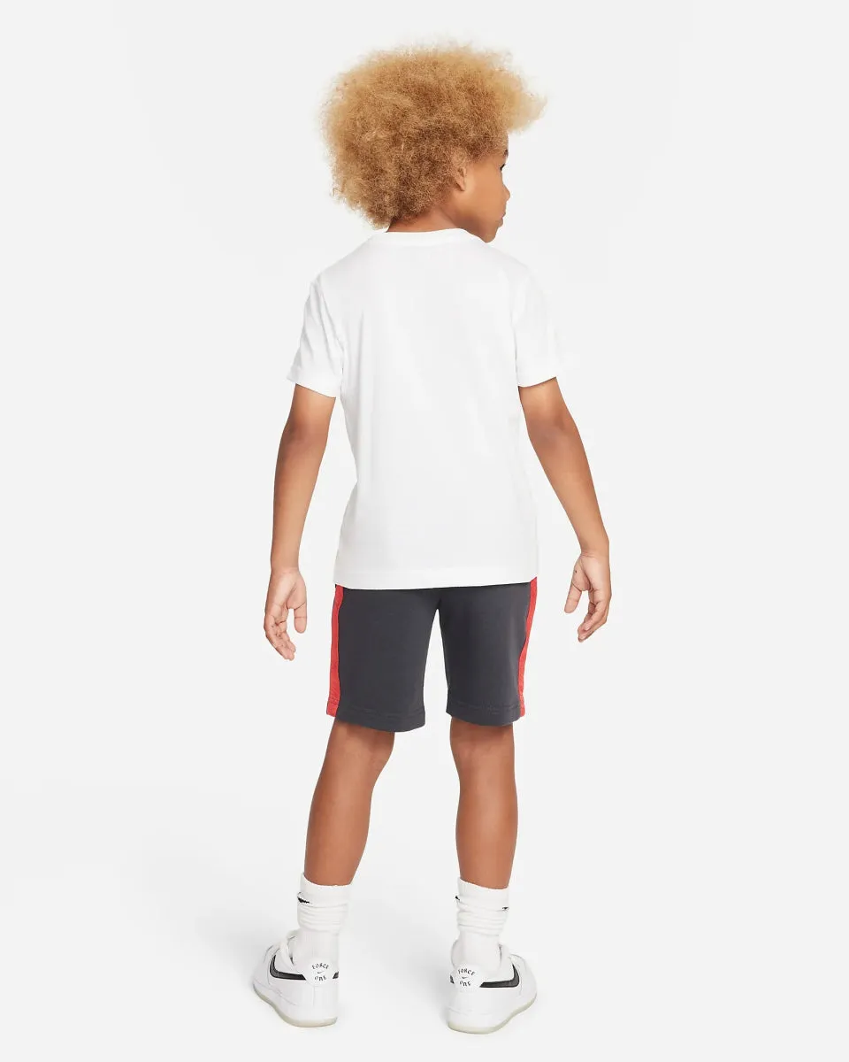 NIKE JUNIOR TAPE SHORT WHITE SET