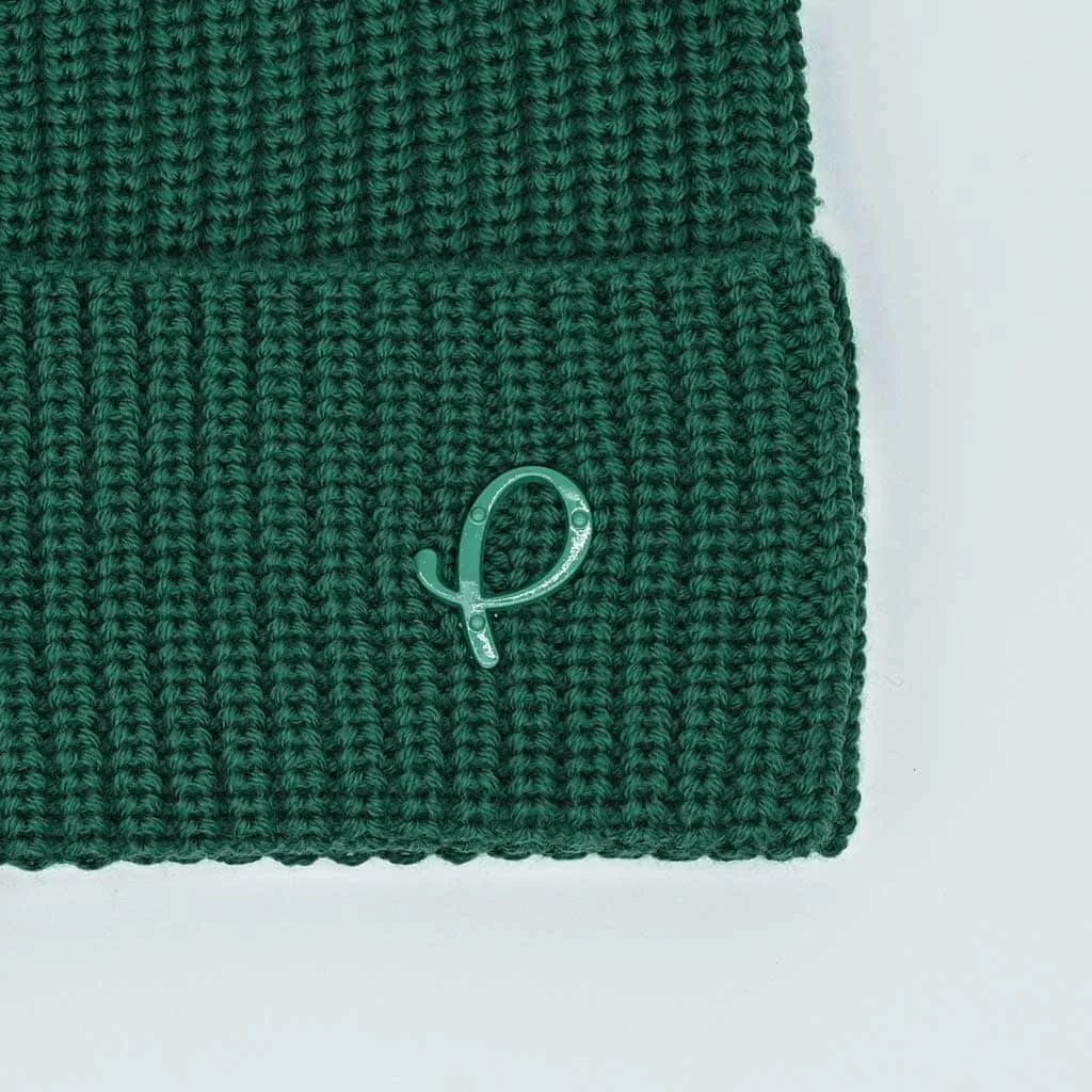 P Logo Beanie Green