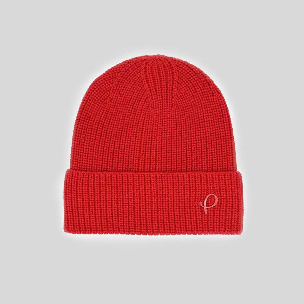 P Logo Beanie Red