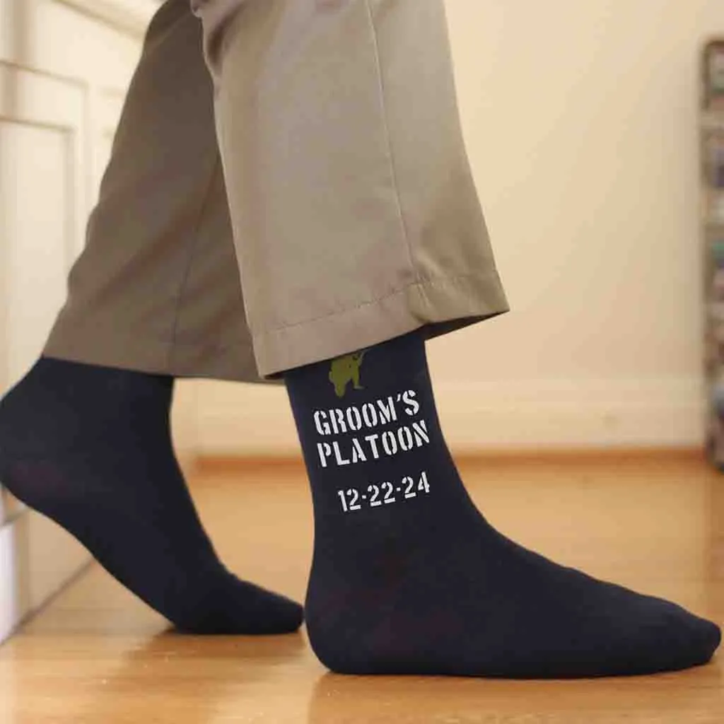 Personalized Wedding Socks for the Groom's Platoon