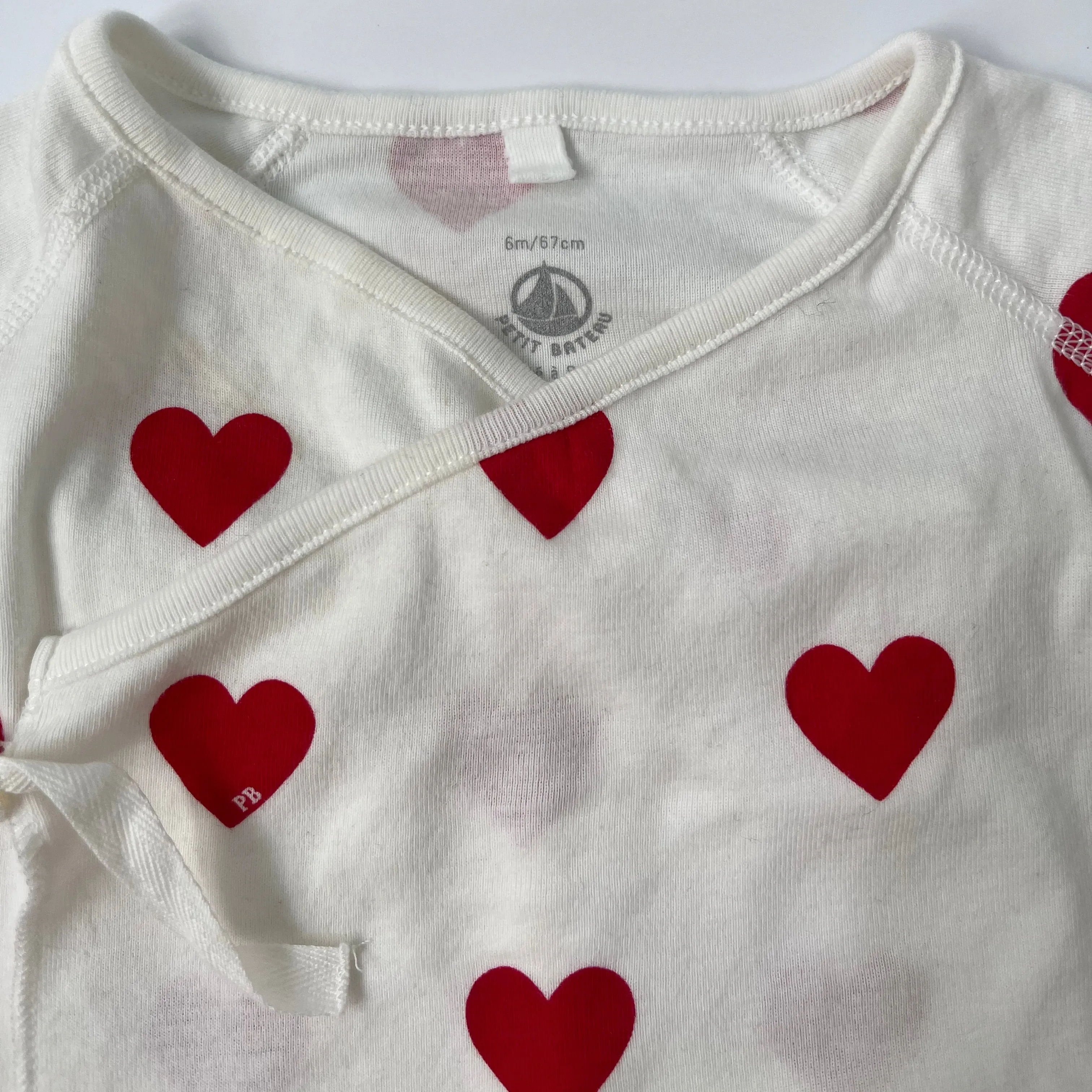 Petit Bateau Heart Print Set: 6 Months