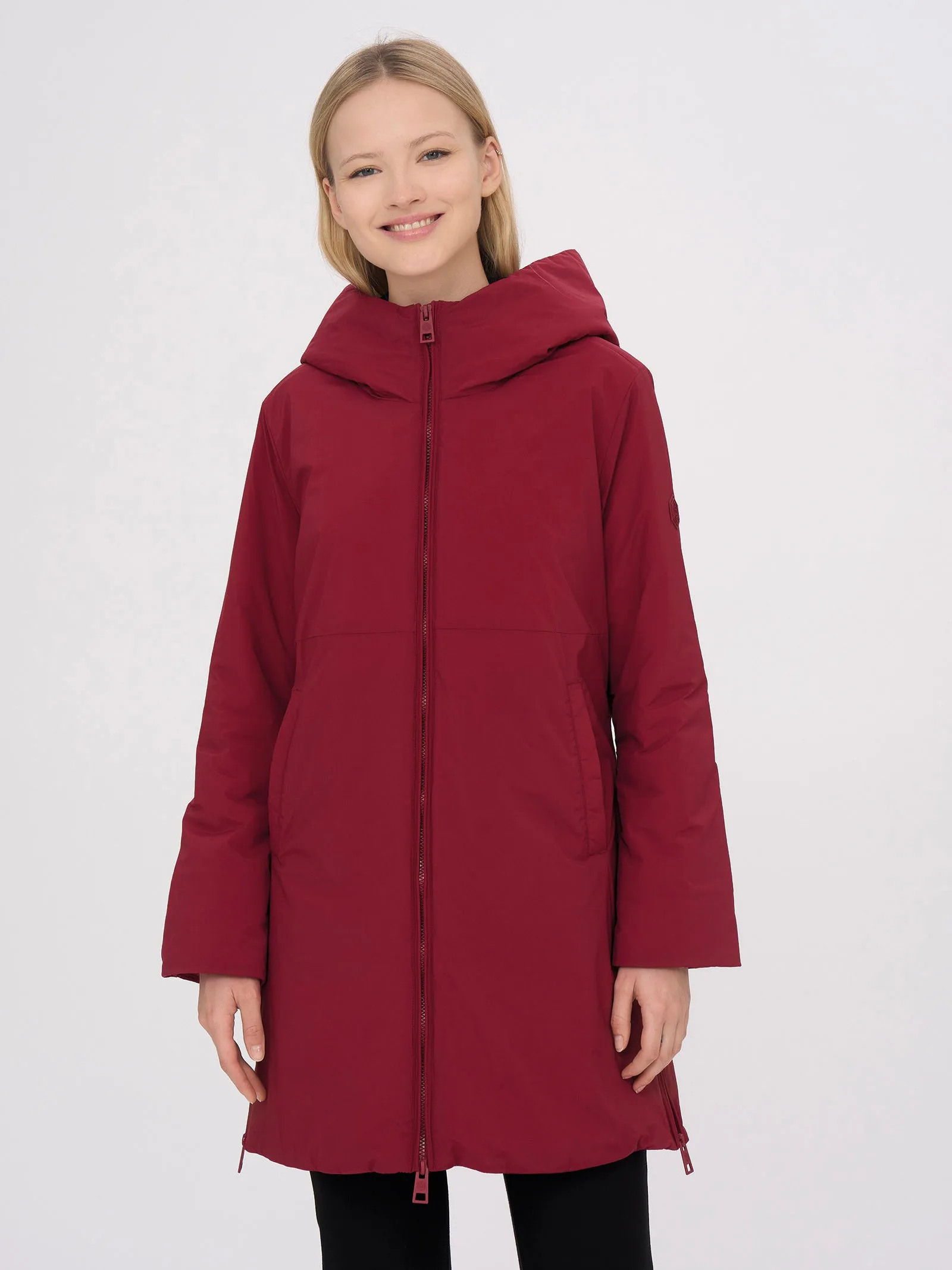 Piumerino - Cappotto imbottito in lana con cappuccio - Tibetan Red