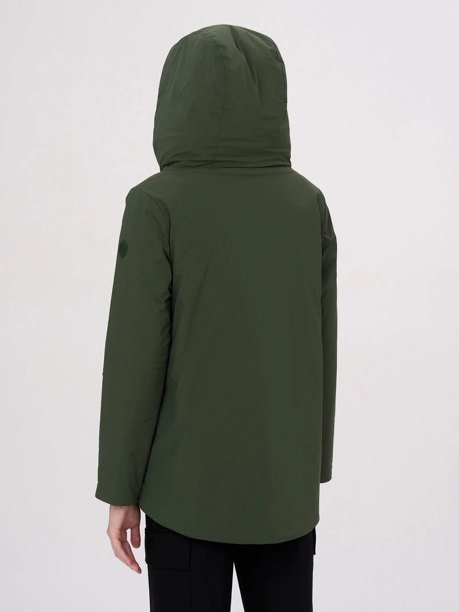 Piumerino - Parka imbottito in lana con cappuccio - Kombu Green