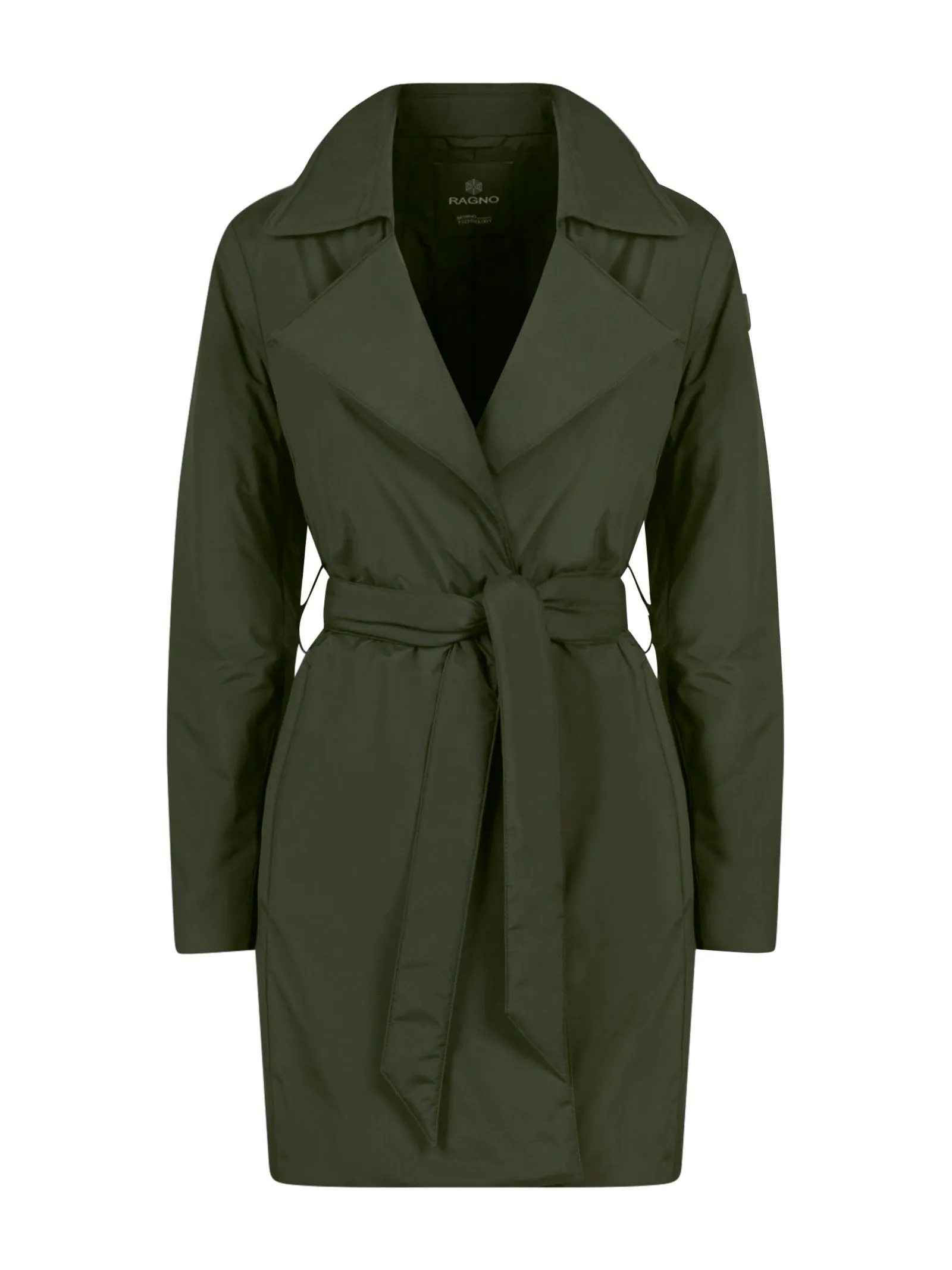 Piumerino - Trench imbottito in lana - Kombu Green