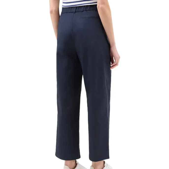 POPELINE PANTS Woman Melton Blue