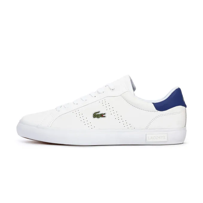 POWER COURT 2.0 LEATHER SNEAKERS Man White Blue