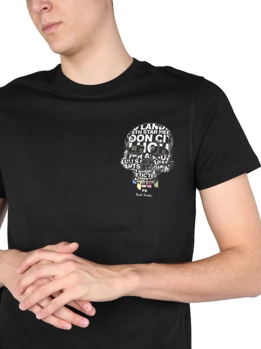 PS Paul Smith Skull Print Crewneck T-Shirt