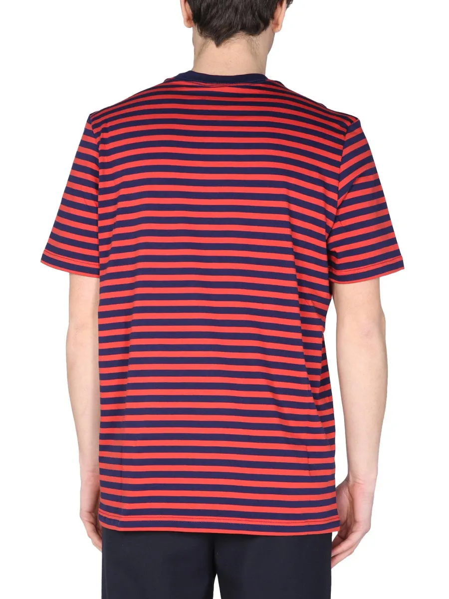 PS Paul Smith Striped Smiley Logo T-Shirt