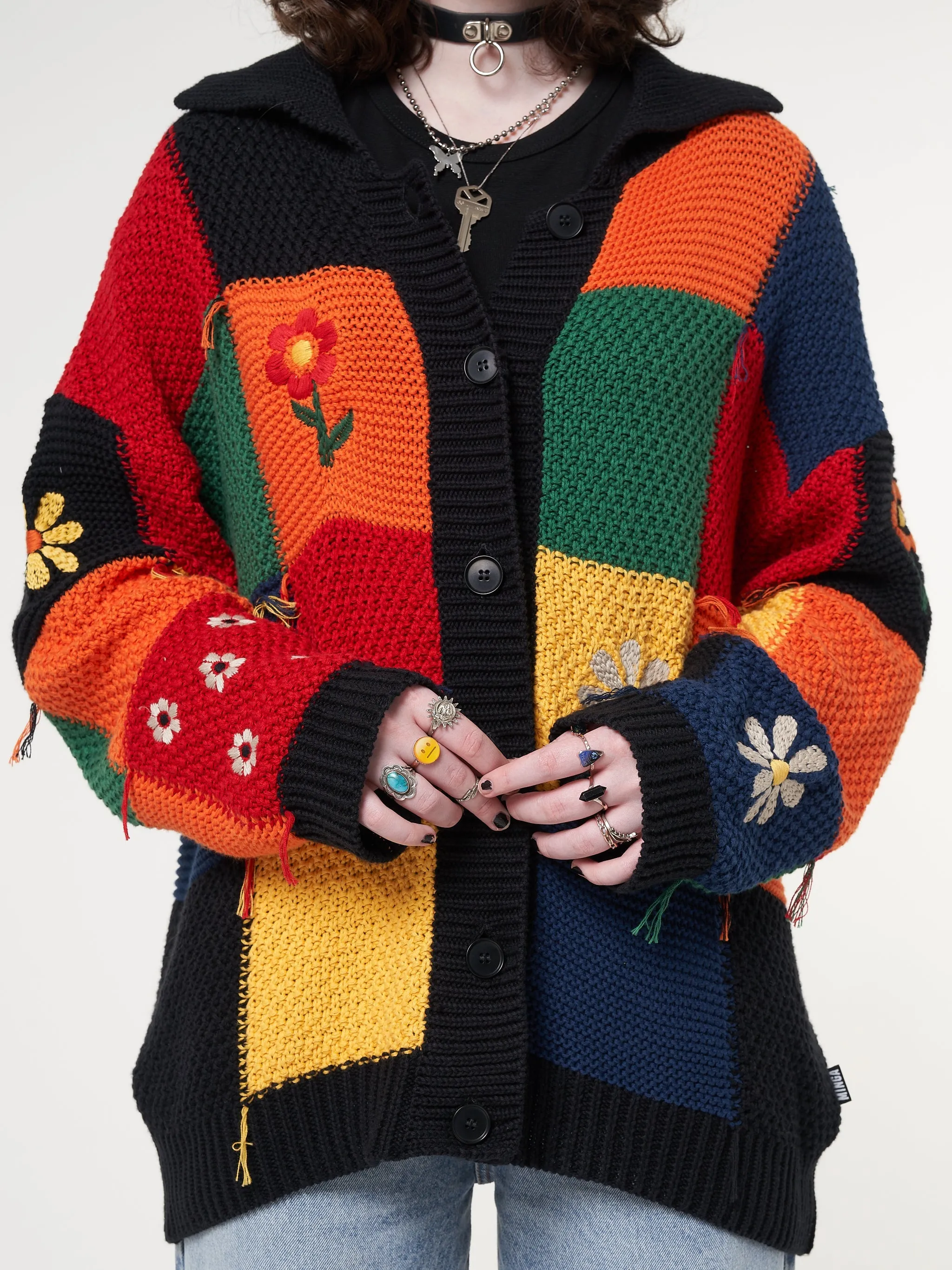 Rainbow Patchwork Cardigan