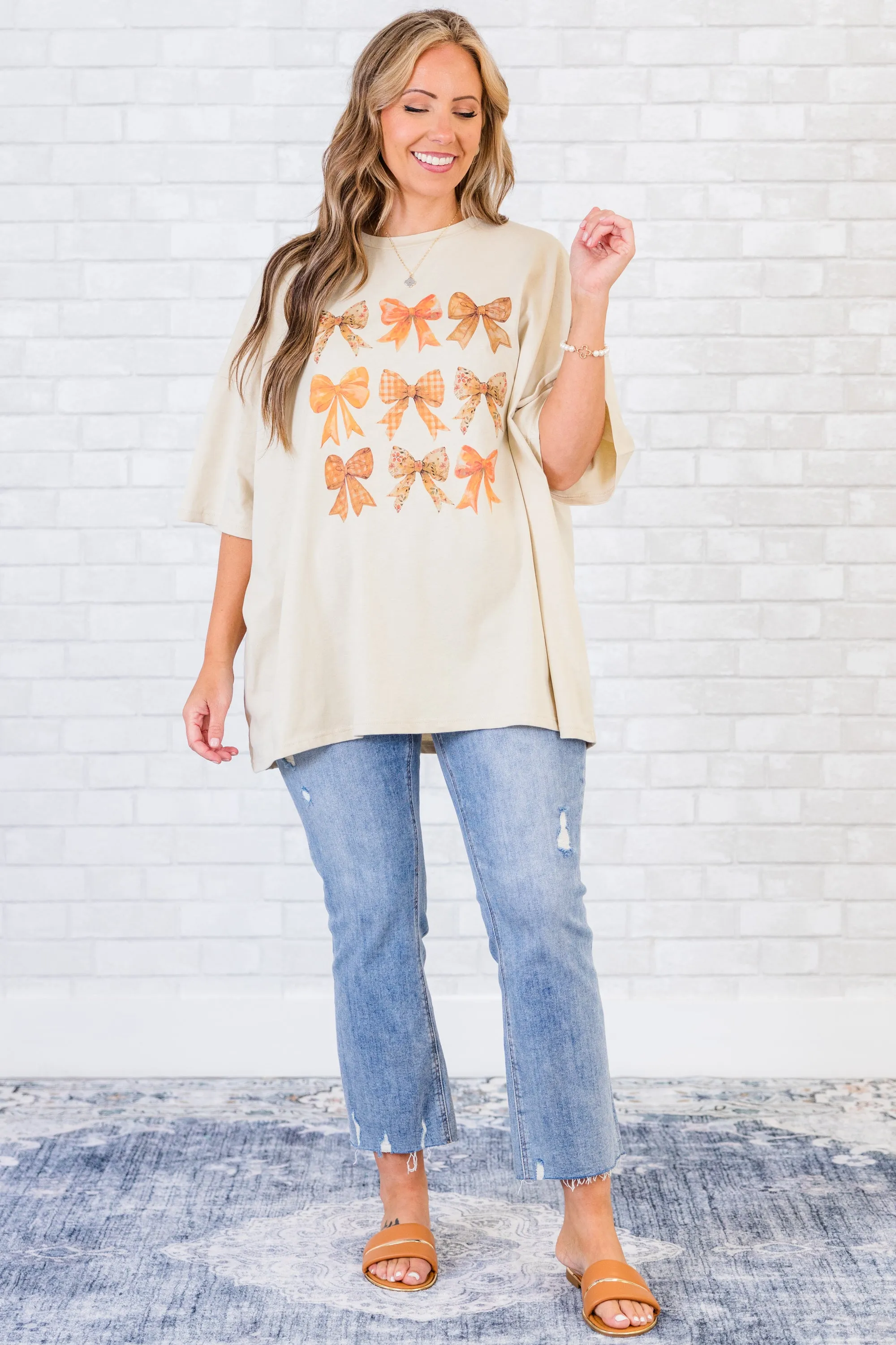 Ready For Fall Boyfriend Tee, Dust