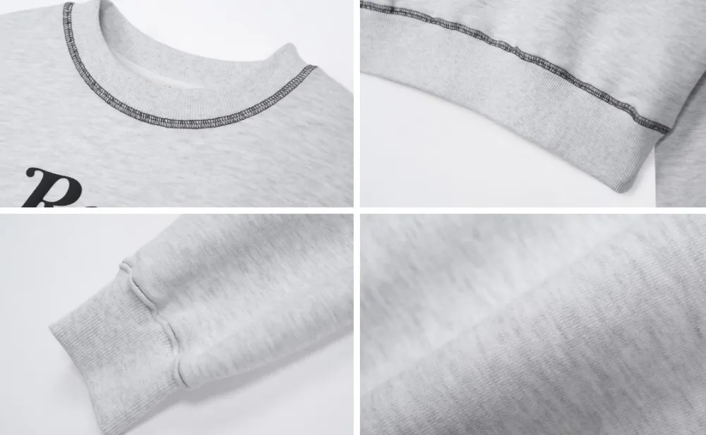 Rest & Recreation  |Crew Neck Street Style Long Sleeves Plain Cotton Oversized