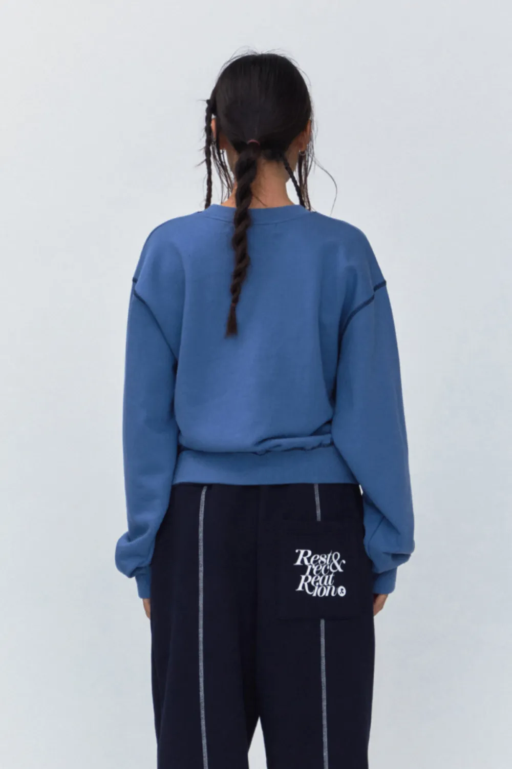 Rest & Recreation  |Crew Neck Street Style Long Sleeves Plain Cotton Oversized