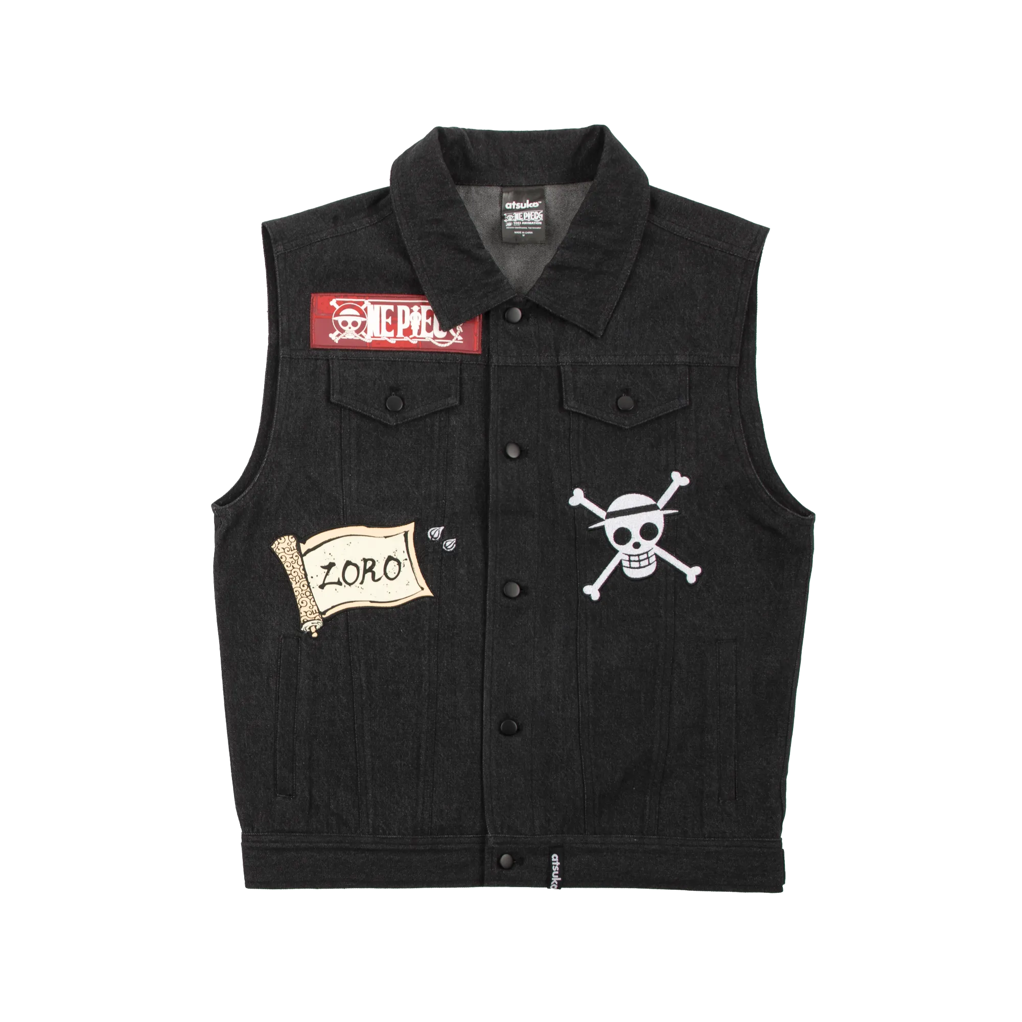 Roronoa Zoro Black Denim Vest