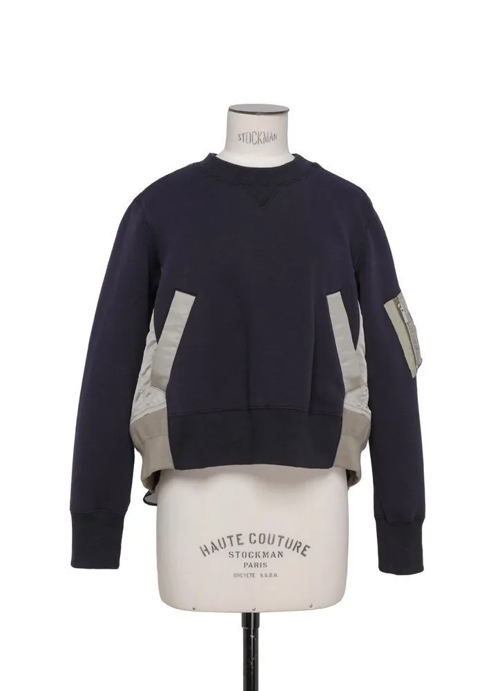 sacai  |Crew Neck Unisex Nylon Street Style Long Sleeves Plain