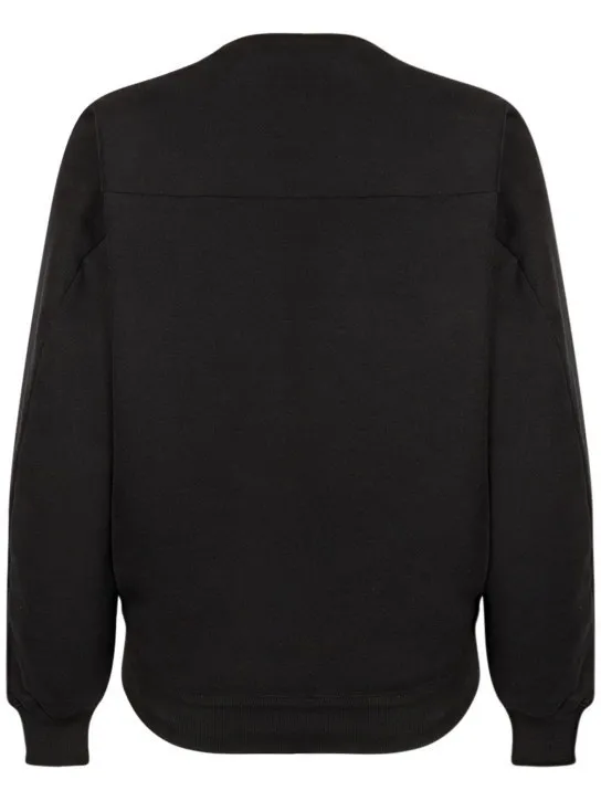 Saint Laurent  |Crew Neck Street Style Long Sleeves Plain Cotton Logo