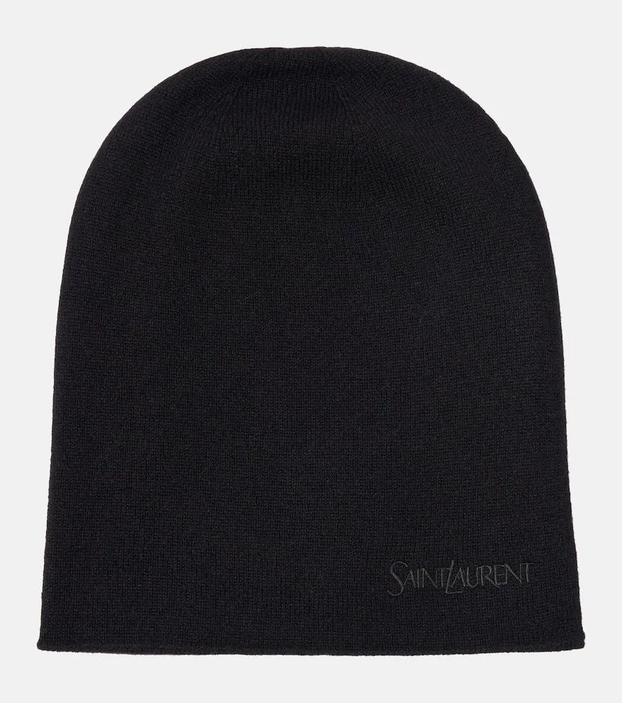 Saint Laurent Logo cashmere beanie