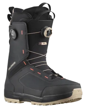 Salomon Echo Dual Boa Wide Snowboard Boots - Spray Green / Black / Hot Coral - 2024