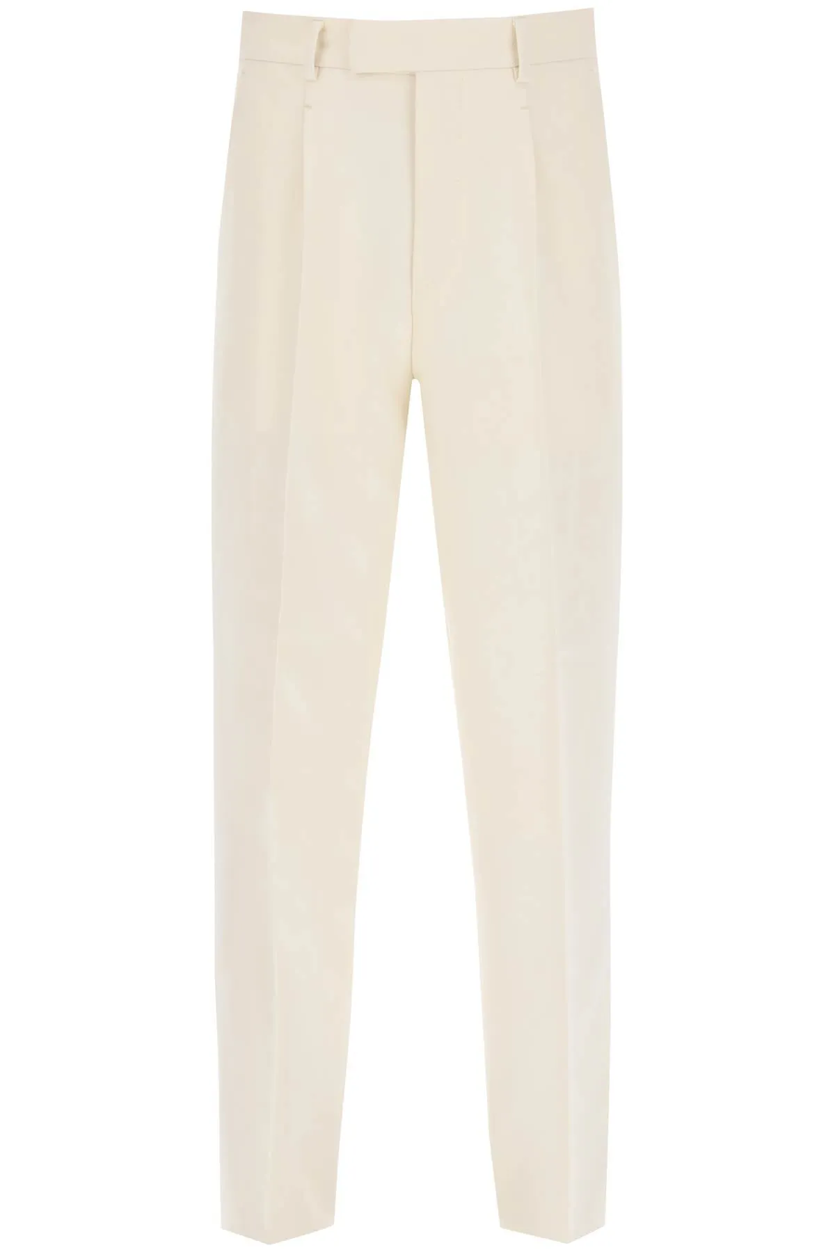 Single Pleat Wool Trousers