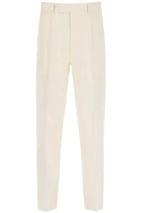 Single Pleat Wool Trousers