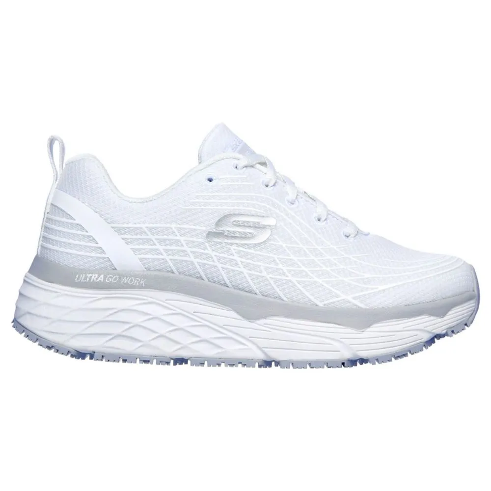 Skechers Max Cushioning Elite Sr Metal Free Womens  Non Safety Shoes White Size 3 - Screwfix