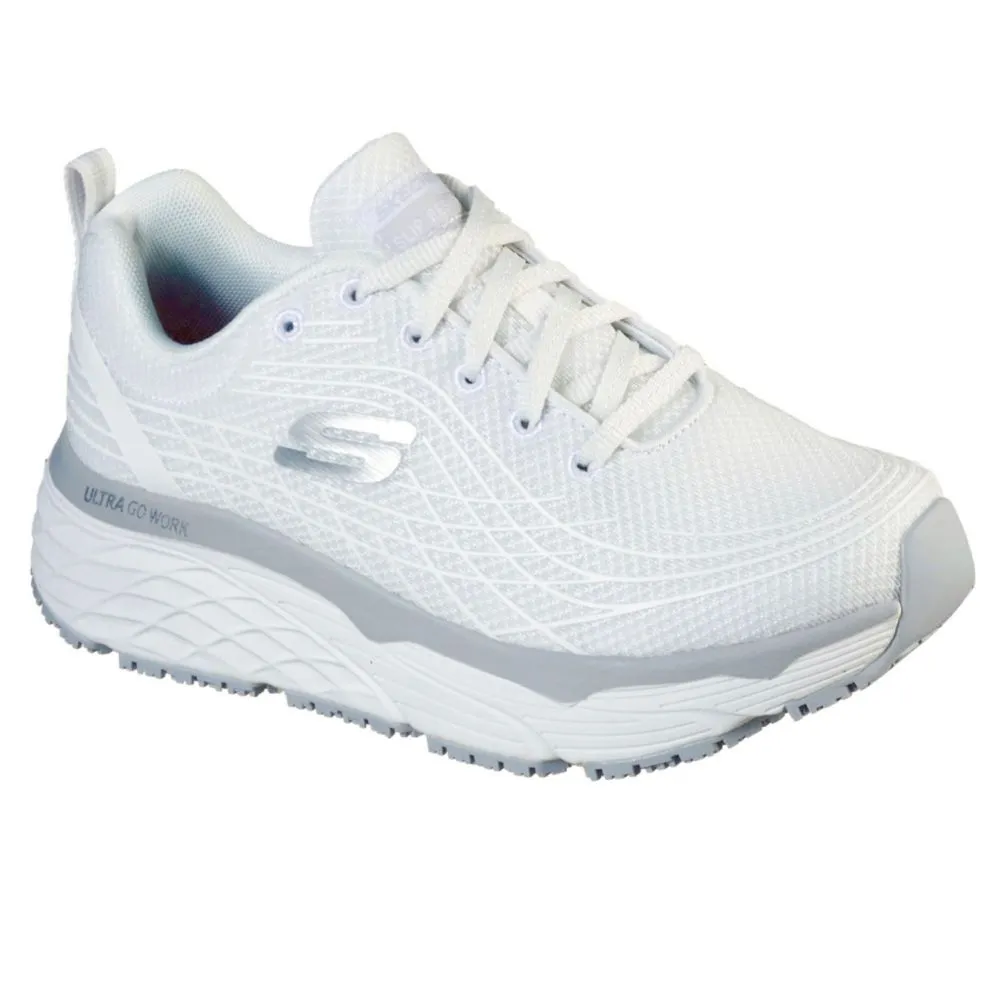 Skechers Max Cushioning Elite Sr Metal Free Womens  Non Safety Shoes White Size 3 - Screwfix