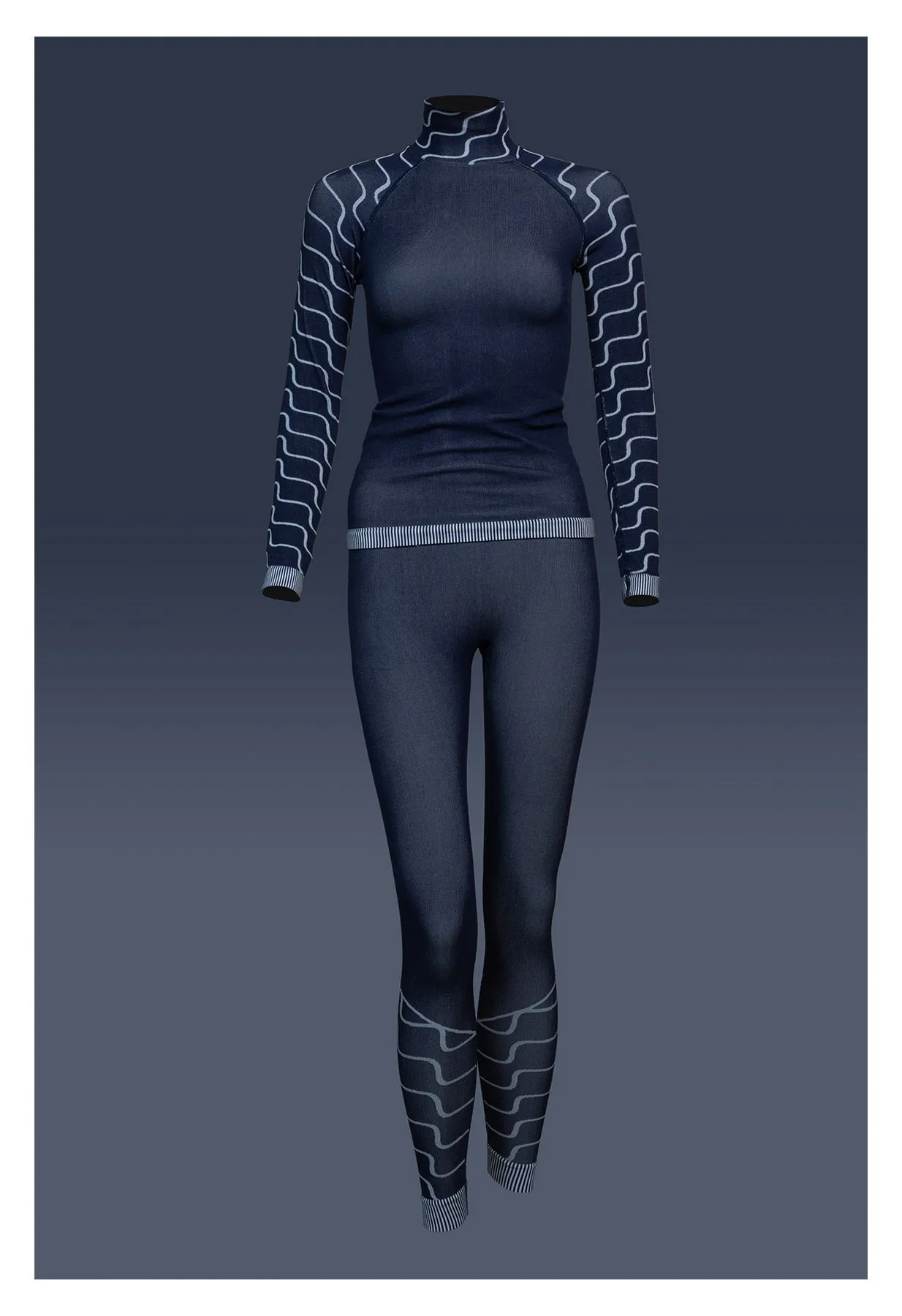 Sloobie Megeve Thermal Base Layer Top in Navy