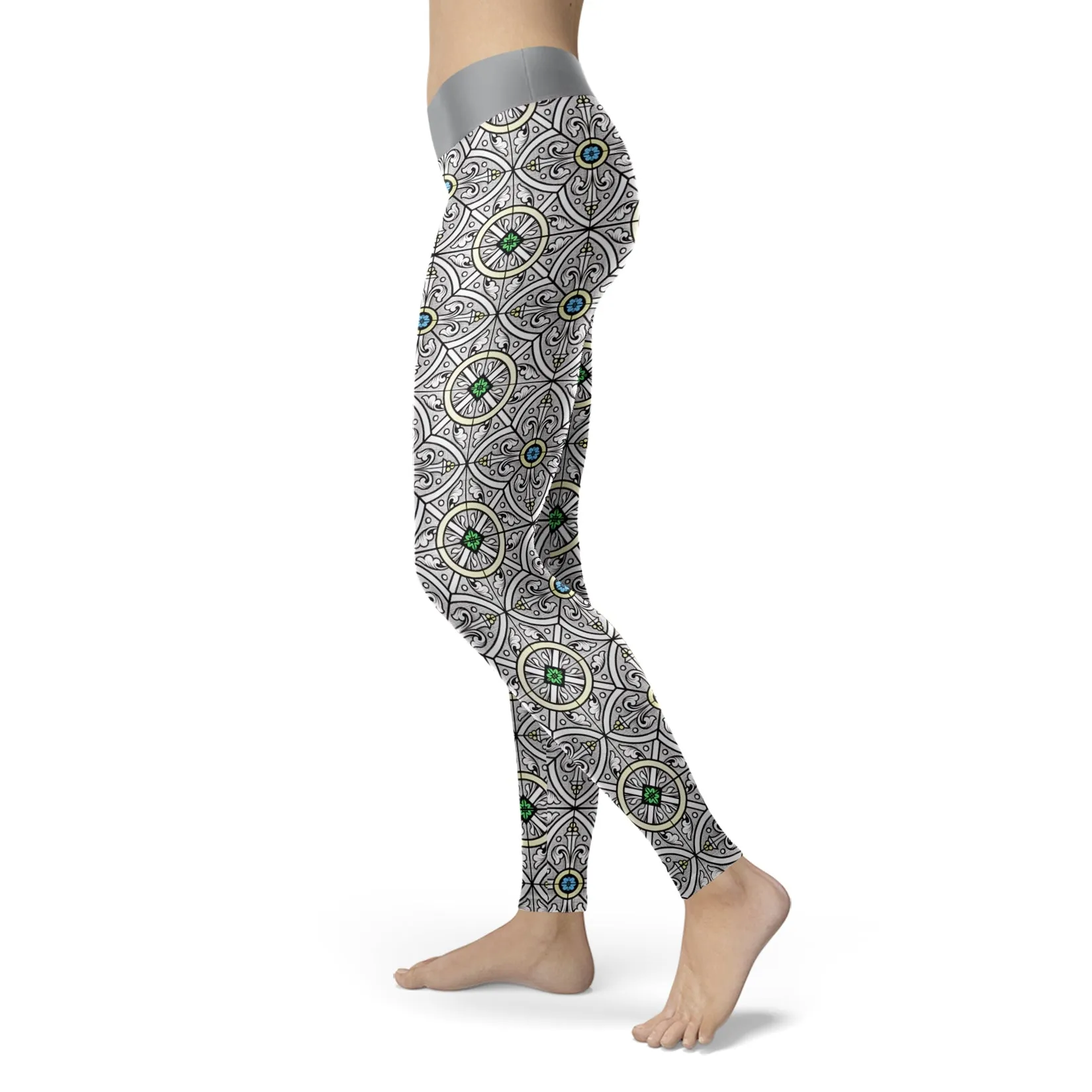 Stained Glass Church Window Leggings