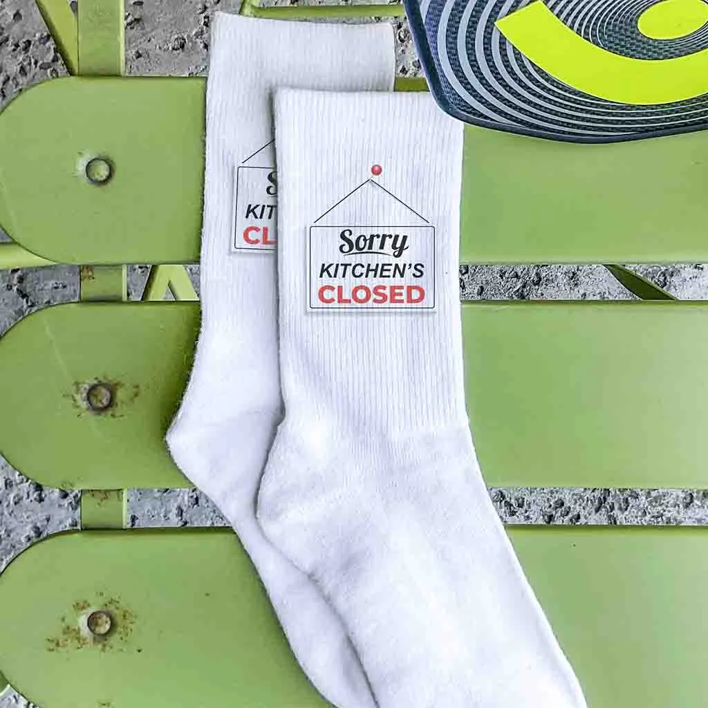 Stay Out of the Kitchen Funny Pickleball Crew Socks