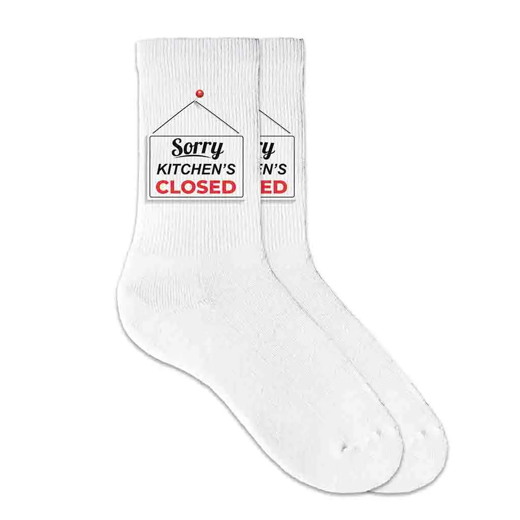 Stay Out of the Kitchen Funny Pickleball Crew Socks