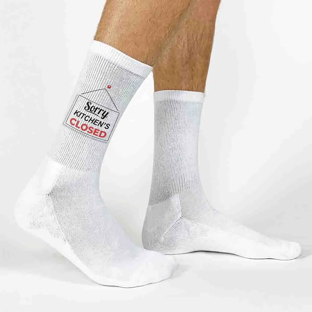 Stay Out of the Kitchen Funny Pickleball Crew Socks