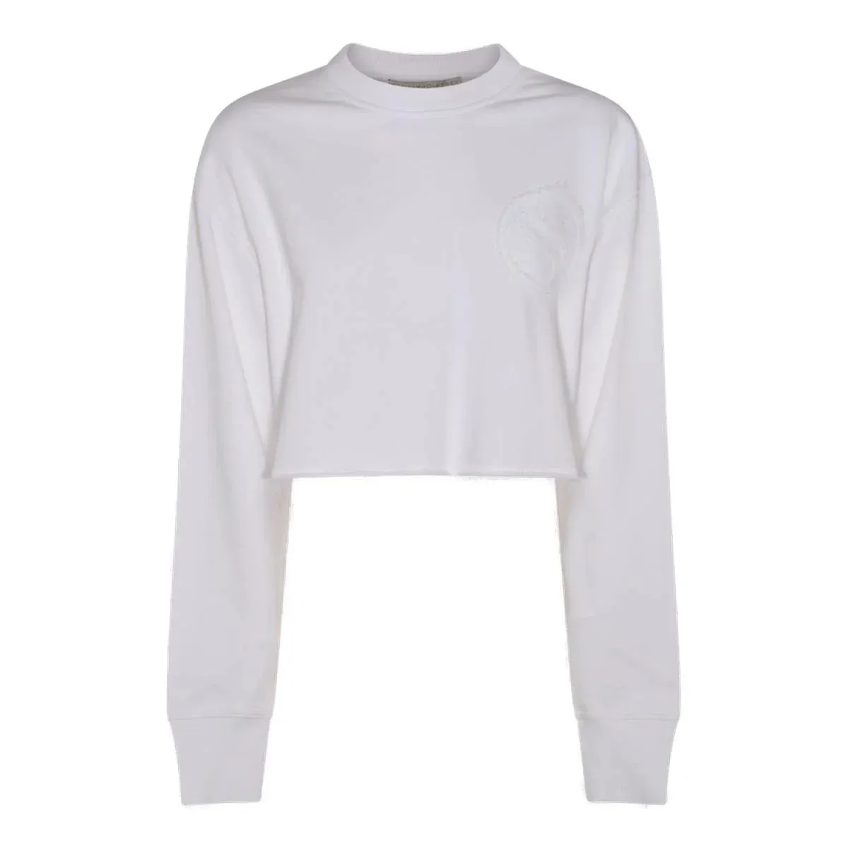 Stella McCartney  |Crew Neck Street Style Long Sleeves Plain Cotton Logo