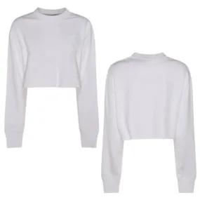 Stella McCartney  |Crew Neck Street Style Long Sleeves Plain Cotton Logo