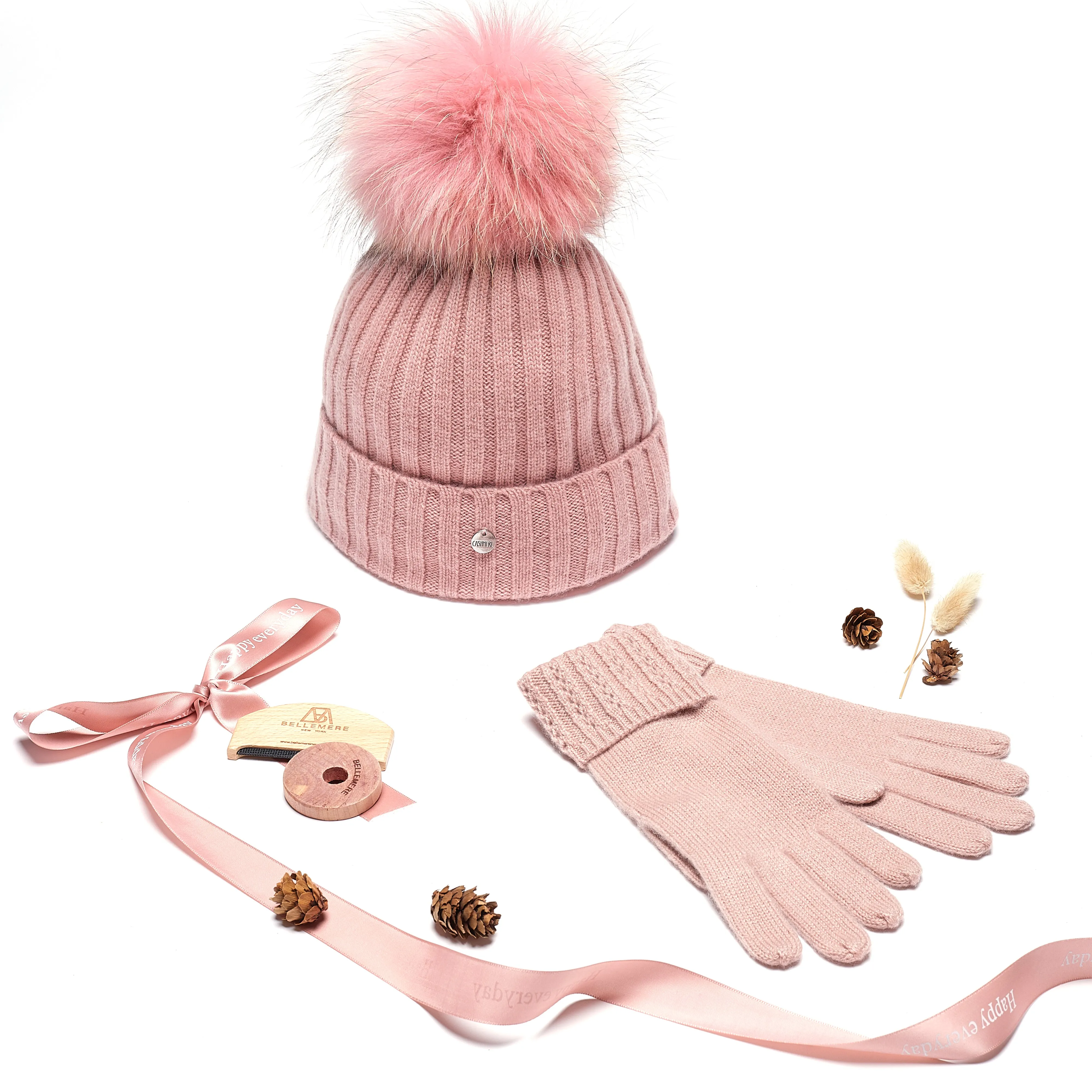 Stylish Cashmere Beanie Set