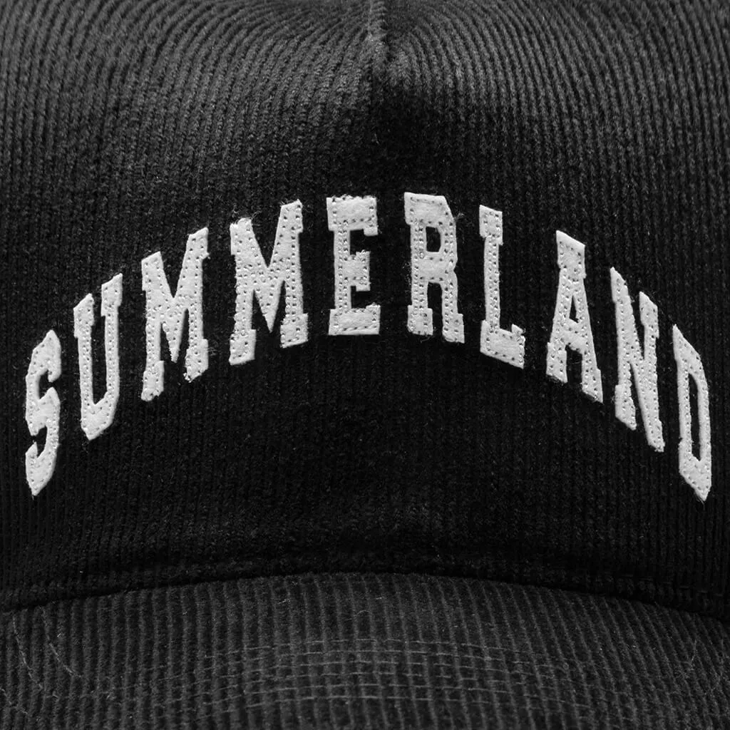 Summerland Corduroy Trucker Hat - Black