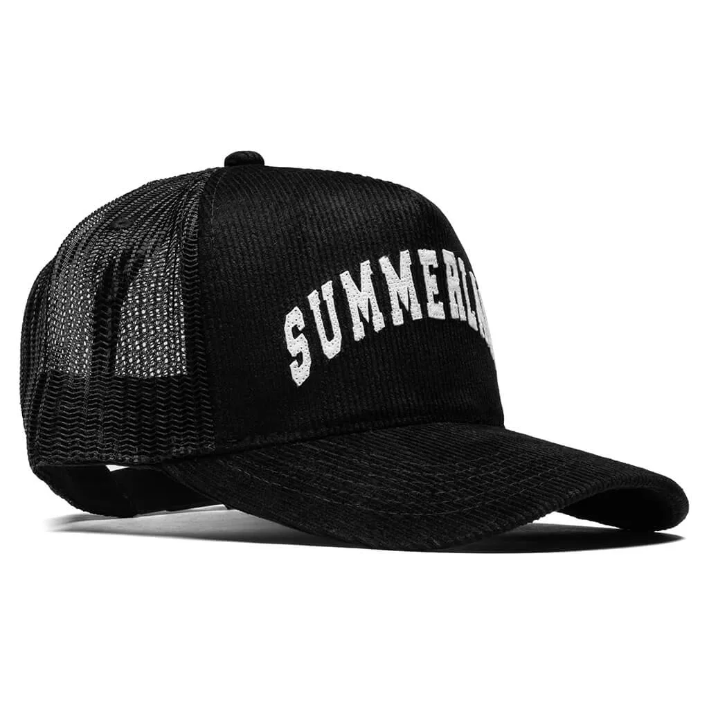 Summerland Corduroy Trucker Hat - Black