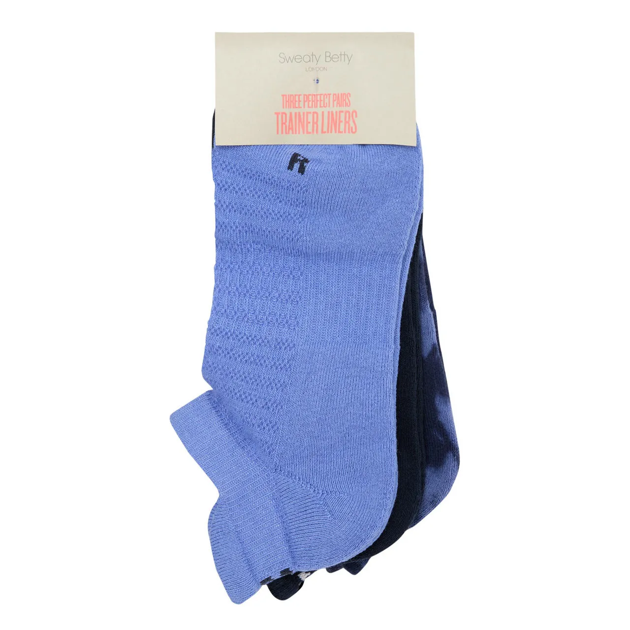 SWEATY BETTY Three-Pack Workout Trainer Socks - Navy