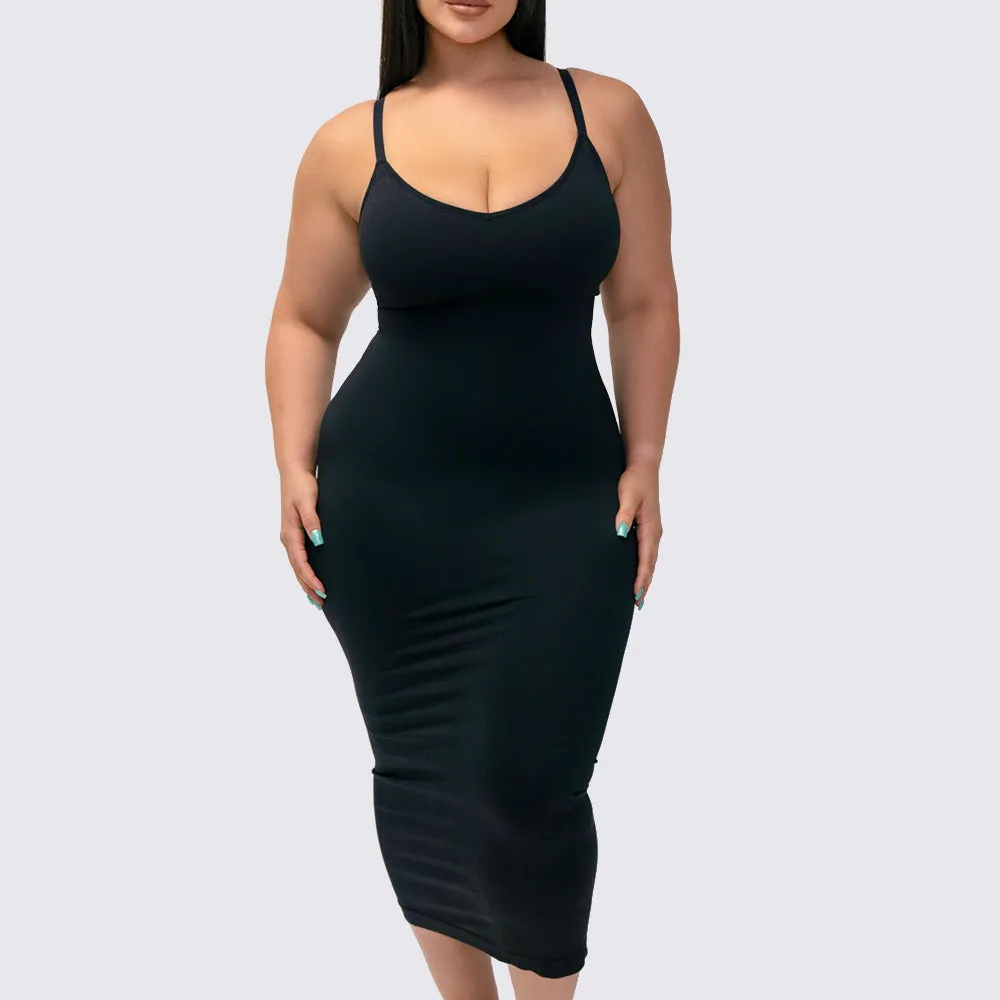 The Shapewear Dress V-Neck Midi