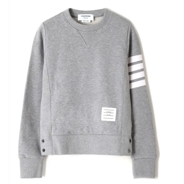 THOM BROWNE  |Crew Neck Street Style Long Sleeves Plain Cotton Logo