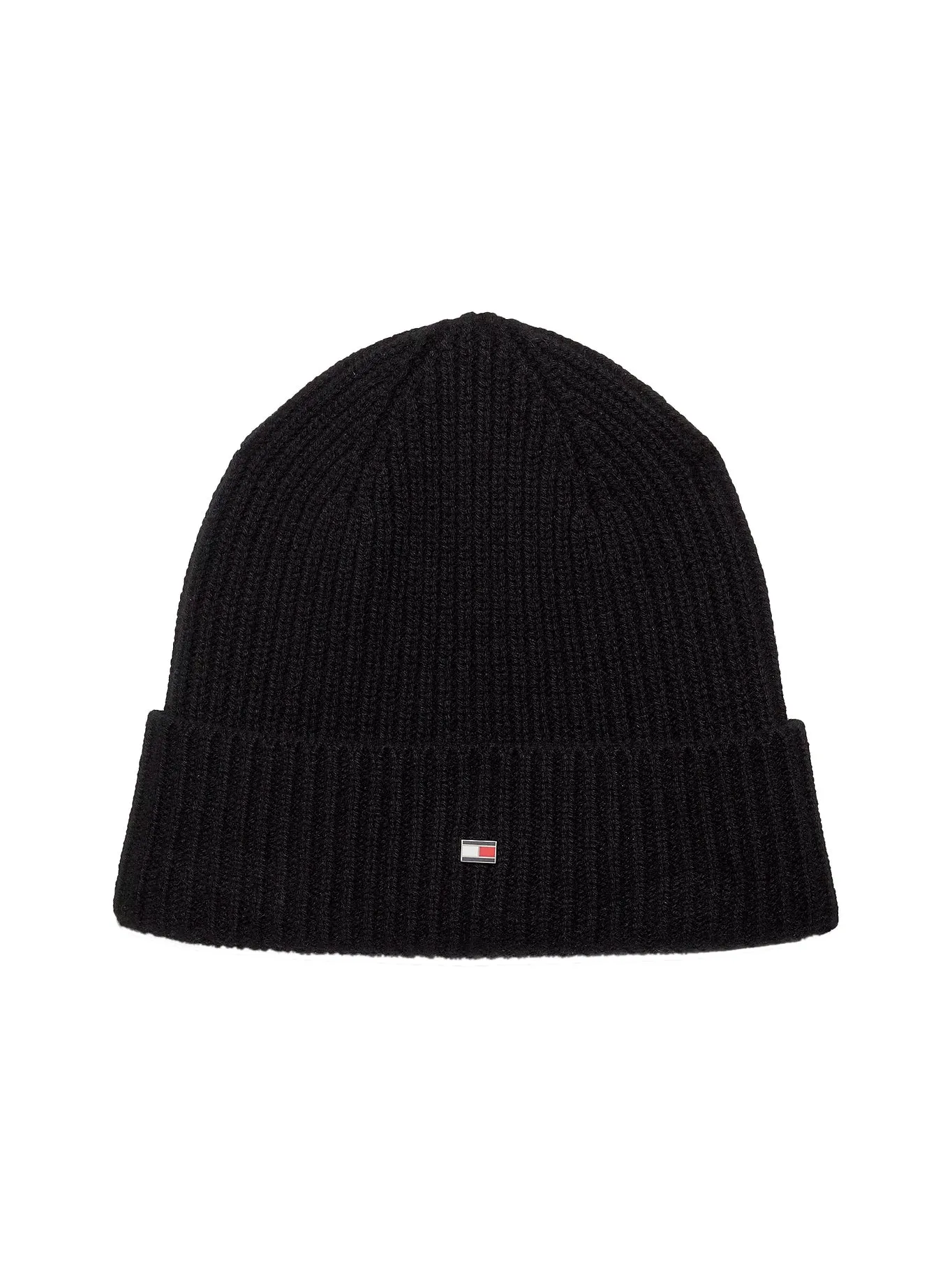 Tommy Hilfiger Mens Knit Cashmere Plaque Beanie Hat