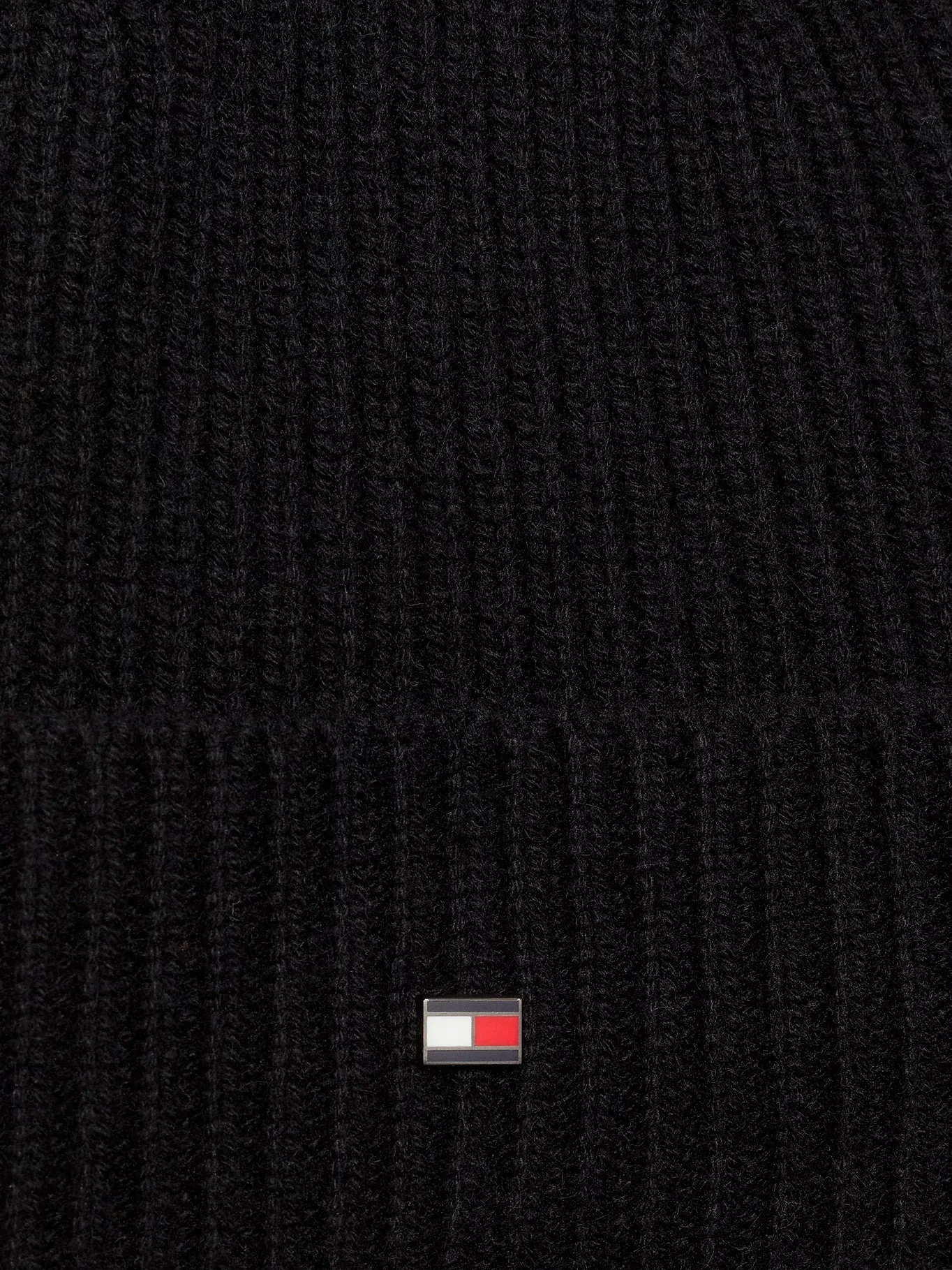 Tommy Hilfiger Mens Knit Cashmere Plaque Beanie Hat