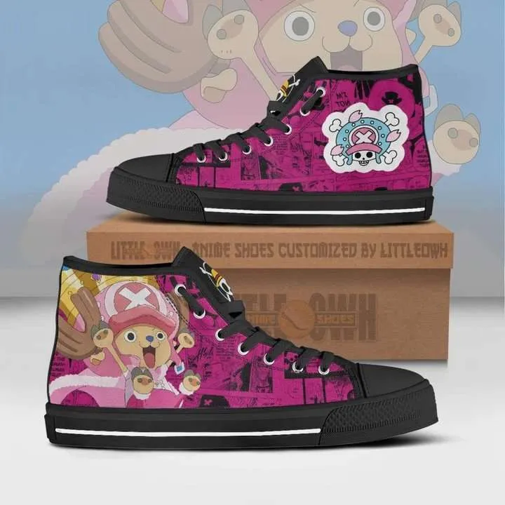 Tony Tony Chopper High Top Shoes One Piece Anime Canvas Converse Snakers