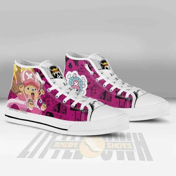 Tony Tony Chopper High Top Shoes One Piece Anime Canvas Converse Snakers