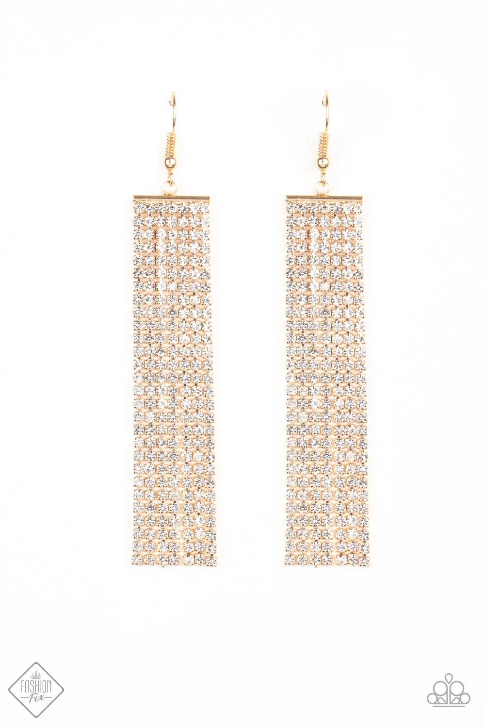 Top-Down Shimmer Gold-Earrings