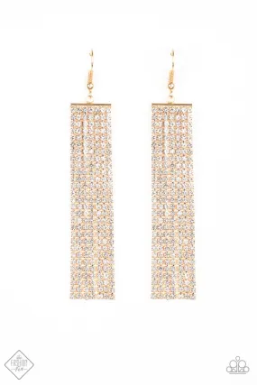 Top-Down Shimmer Gold-Earrings