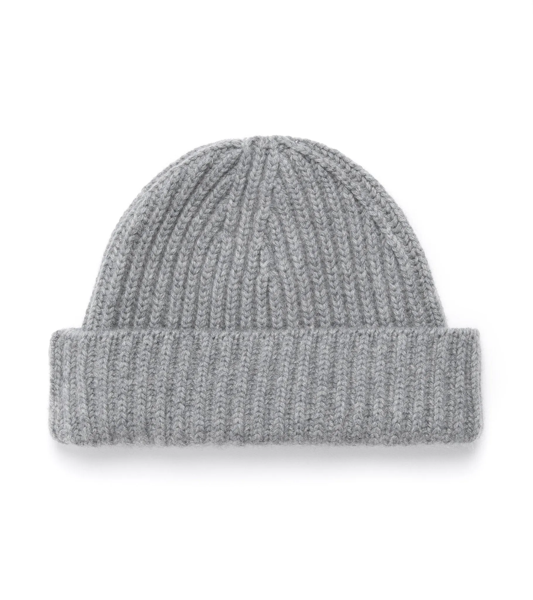 Trunk Ribbed Cashmere Beanie: Grey