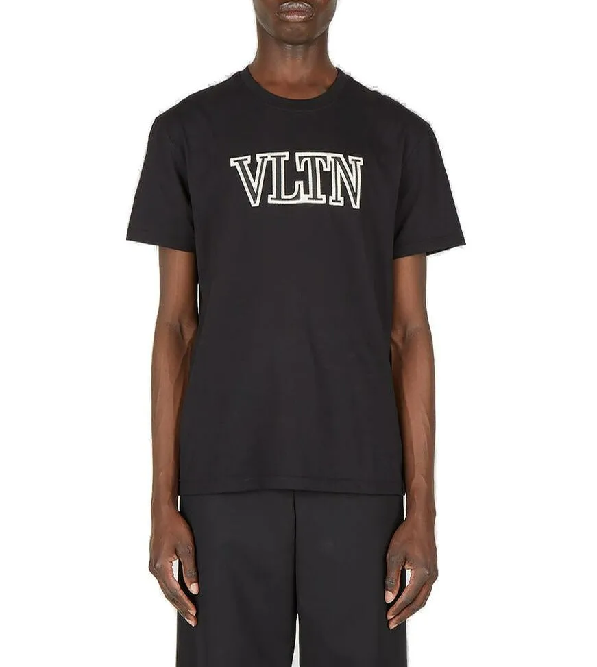 Valentino VLTN Logo Embroidered Crewneck T-Shirt