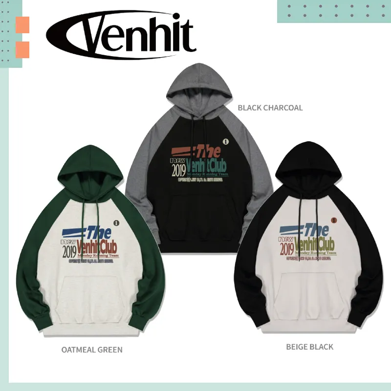 VENHIT  |Unisex Street Style Long Sleeves Plain Cotton Oversized Logo