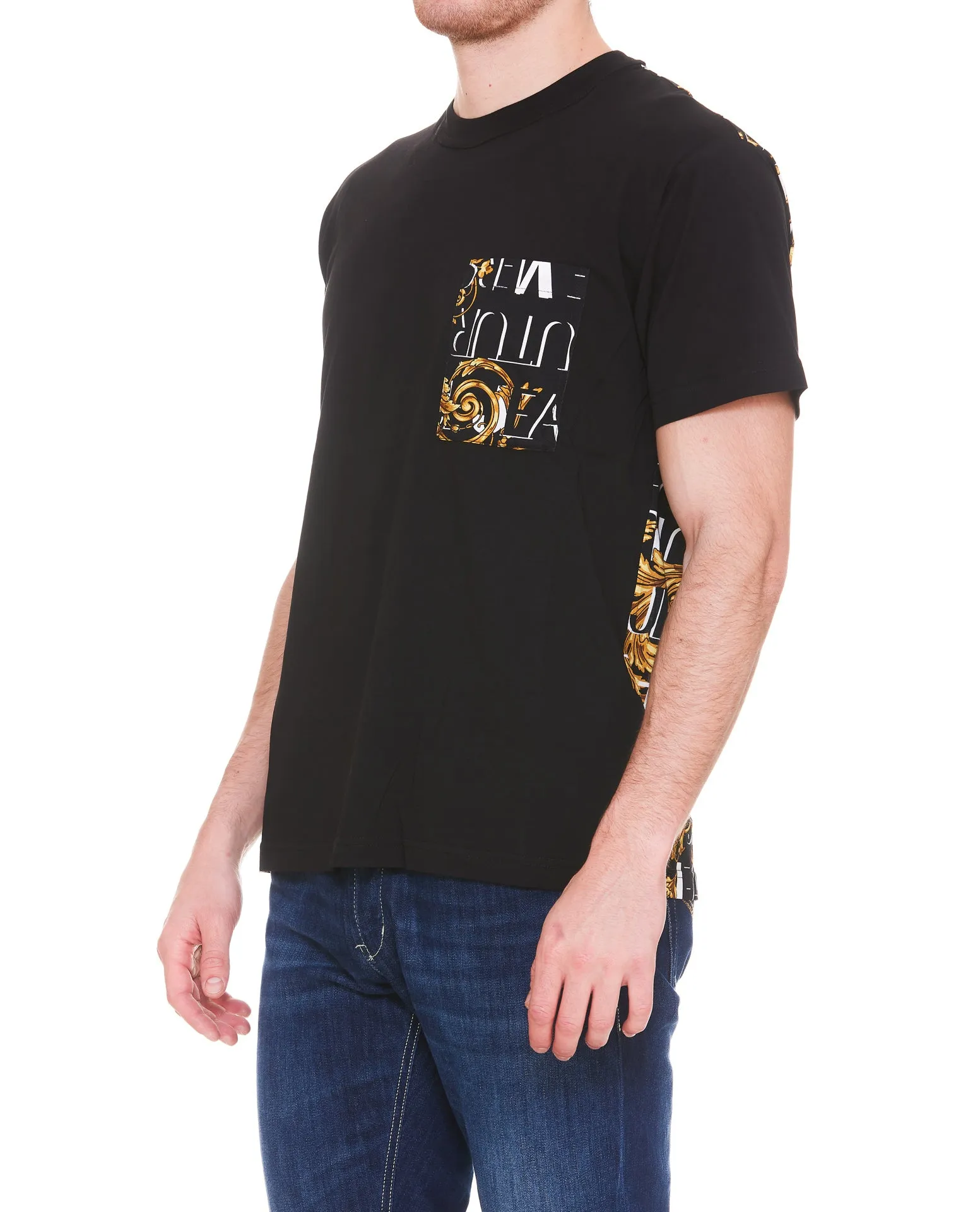 Versace Jeans Couture Logo Printed Crewneck T-Shirt